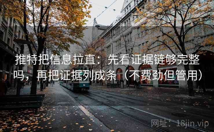 推特把信息拉直：先看证据链够完整吗，再把证据列成条（不费劲但管用）  第2张